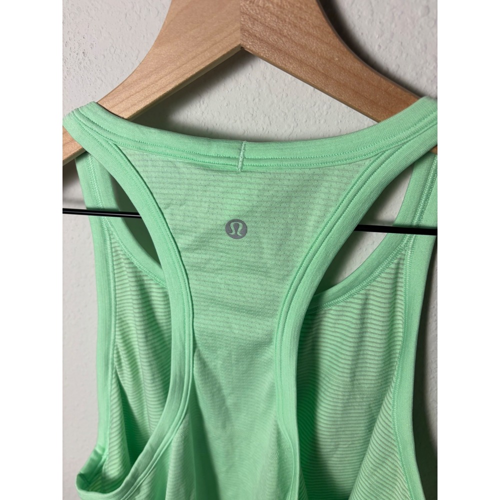 Lululemon Swiftly Tech Cropped Racerback Tank Top 2.0 Citra Lime W1FAPS Size 14 - Picture 4 of 5